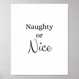 Póster Naughty or Nice Poster