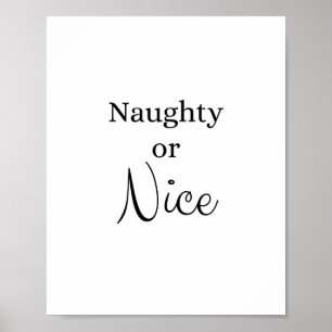 Póster Naughty or Nice Poster