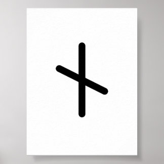 Póster NAUTHIZ Runa Nórdica (Necesidad, Necesidad) | Futh