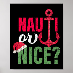 Póster Nauti o agradable Santa divertido Navidad en julio