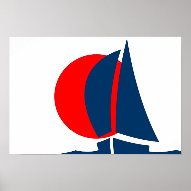 Póster Náutica japonesa de la bandera japonesa (Frente)