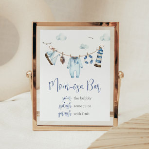 Póster Nautical Ahoy Baby Shower Mom Osa Bar