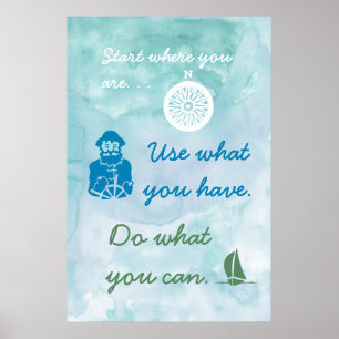 Póster Nautical Themed Motivation
