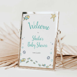 Póster Nautical Under Sea Bienvenidos A Baby Shower