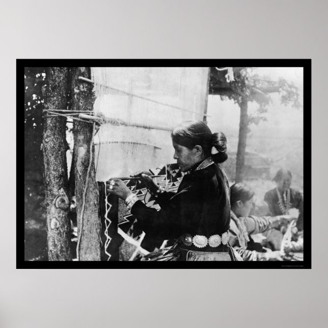 Póster Navajo Indian Weaver 1912 (Frente)