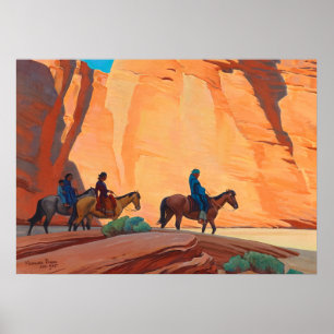 Póster Navajos en un cañón de Maynard Dixon