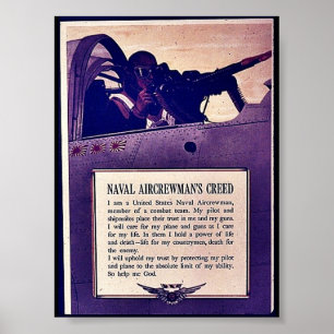 Póster Naval Aircrewman'a Creed