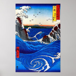 Póster Navaro Rapids Hiroshige Bella Artes japonés