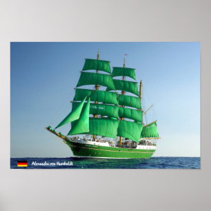 Póster Nave alta alemana Alejandro von Humboldt