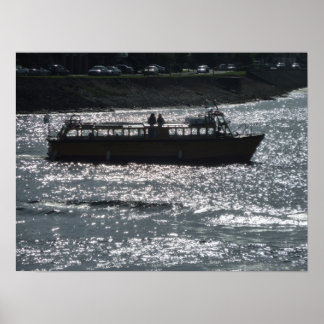 Póster Nave de placer, puerto de la bahía de Cardiff