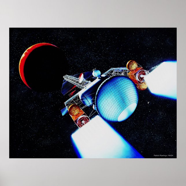 Póster Nave espacial de iones nucleares (Frente)