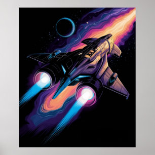 Póster Nave espacial futurista