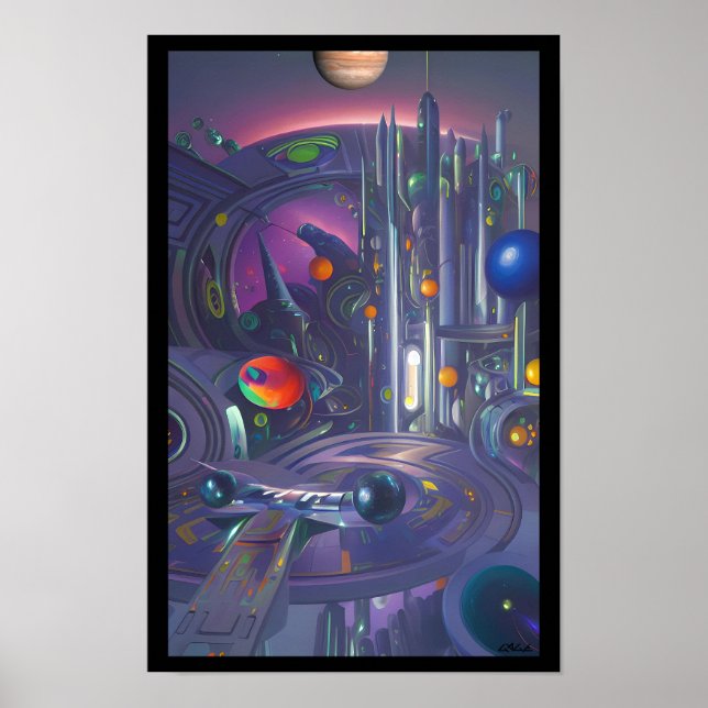 Póster Nave espacial Pinball, Clase Galaxy (Frente)