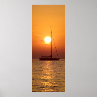 Póster Navegación al atardecer (delgada) - poster