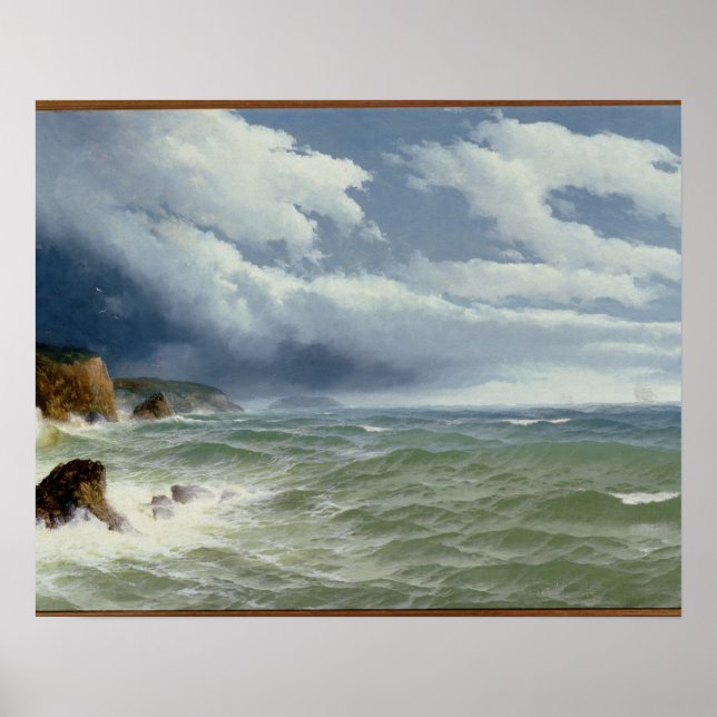 Póster Navegación en mar abierto, 1882 (petróleo sobre li (Frente)