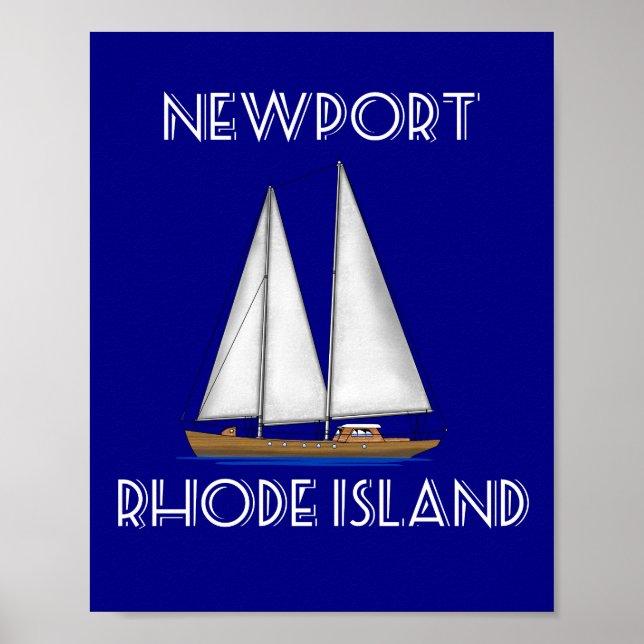 Póster Navegación por la isla Rhode de Newport (Frente)
