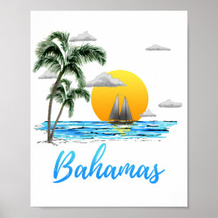Póster Navegación por las Bahamas