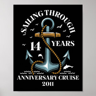 Póster Navegando a través de 14 años de aniversario de bo