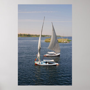 Póster Navegando en el Nilo, Egipto