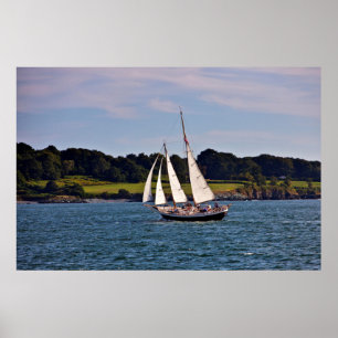 Póster Navegando en Newport, Rhode Island, EE. UU.