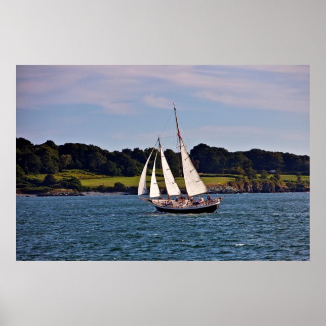 Póster Navegando en Newport, Rhode Island, EE. UU. (Frente)