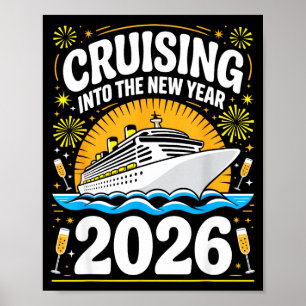 Póster Navegando hacia la víspera de año nuevo 2026 Famil