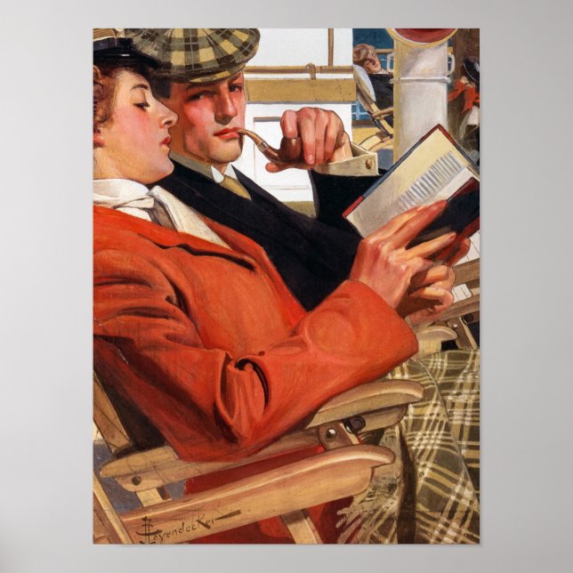 Póster Navegando por el mar, 1904 por Leyendecker (Frente)