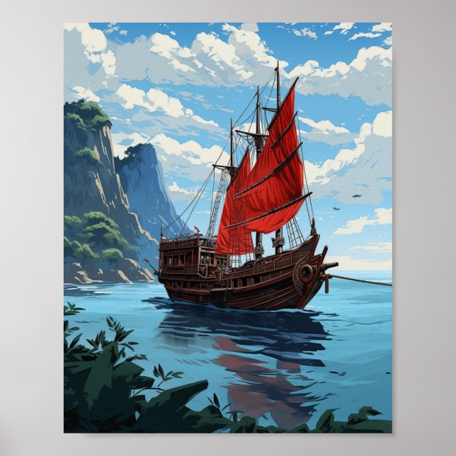 Póster Navegando por Ha Long Bay (Frente)