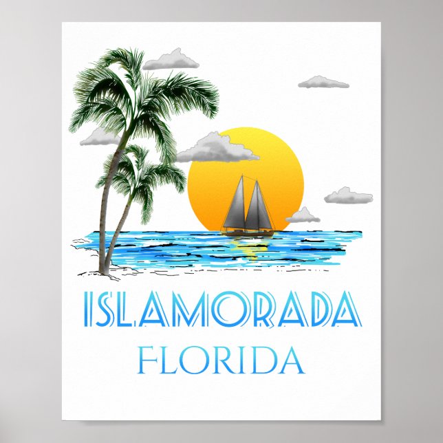 Póster Navegando por Islamorada Florida Keys (Frente)