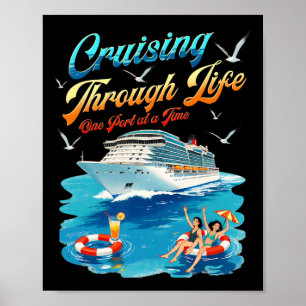 Póster Navegando por la vida un puerto a la vez divertido
