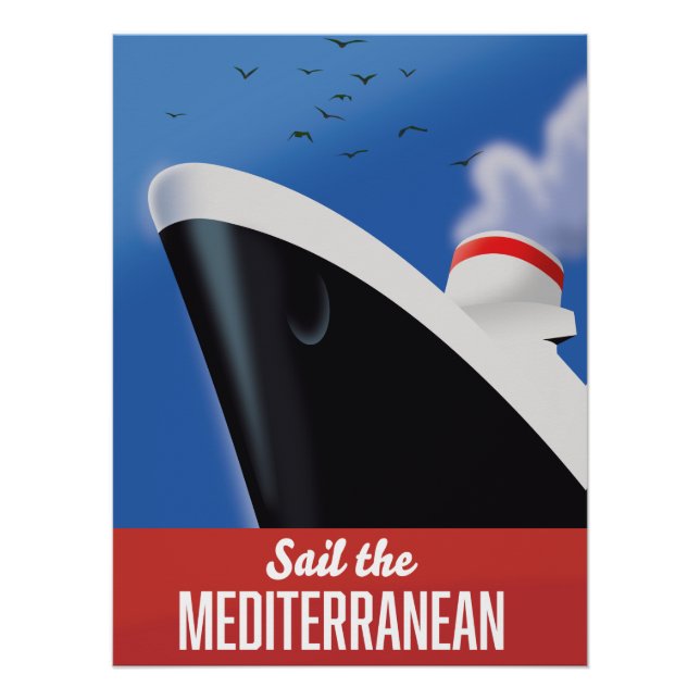 Póster Navegar por el mediterráneo (Anverso)