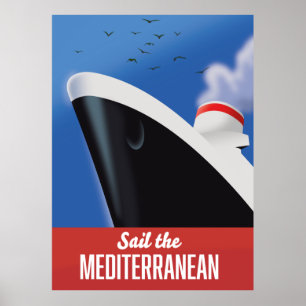 Póster Navegar por el mediterráneo
