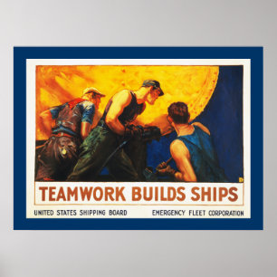 Póster Naves de las estructuras del trabajo en equipo