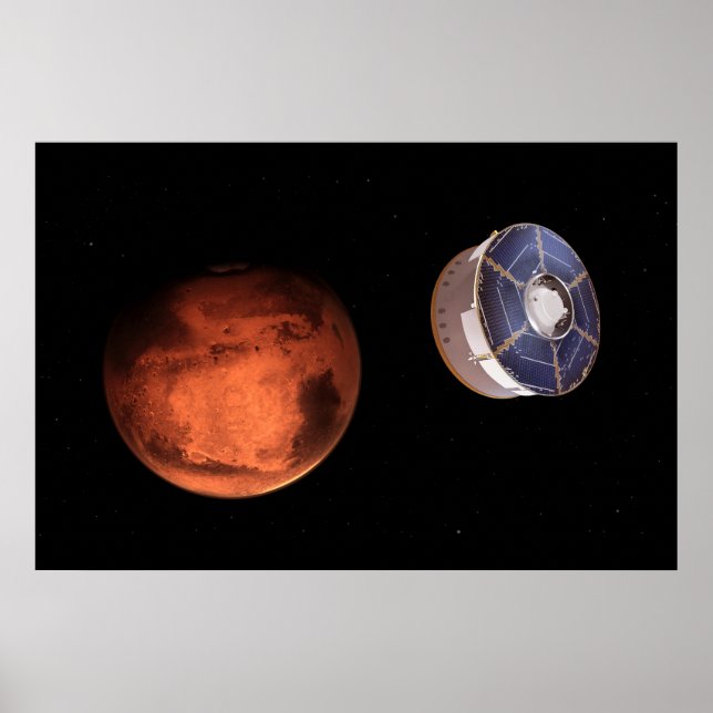 Póster Naves Espaciales Que Llevan El Rover Perseverante (Frente)