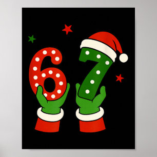 Póster Navidad 67 Seis Siete Divertido Gen Z Alpha Argot