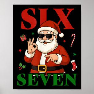 Póster Navidad 67 Seis Siete Divertido Gen Z Alpha Lengua