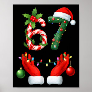 Póster Navidad 67 Seis Siete Meme Pijamas Fiesta Gen Al