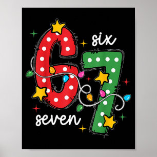 Póster Navidad 6 7 Seis Siete Dicho Divertido Meme Chiste