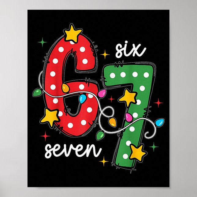 Póster Navidad 6 7 Seis Siete Dicho Divertido Meme Chiste (Frente)