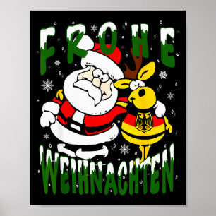 Póster Navidad alemana Alemania Frohe Weihnachten Frohlic