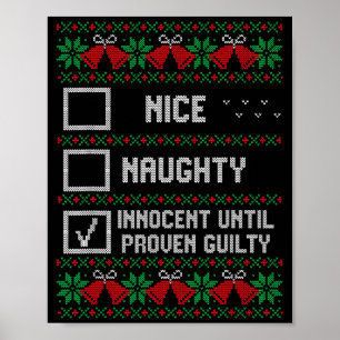 Póster Navidad Bonito Travieso Inocente Hasta que se Demu