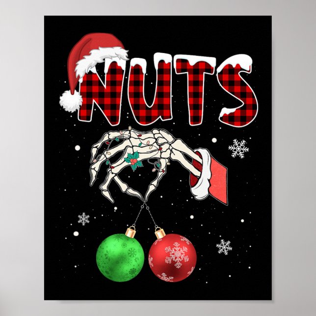Póster Navidad Castañas Navidades de nueces de pecho Dive (Frente)