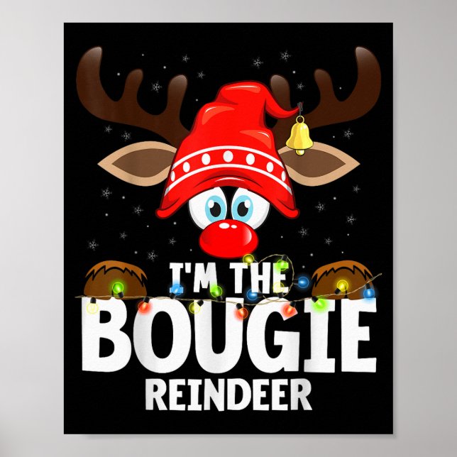 Póster Navidad Coincidente Soy El Reno Bougie  (Frente)