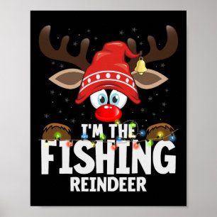 Póster Navidad Coincidente Soy El Reno Pescador