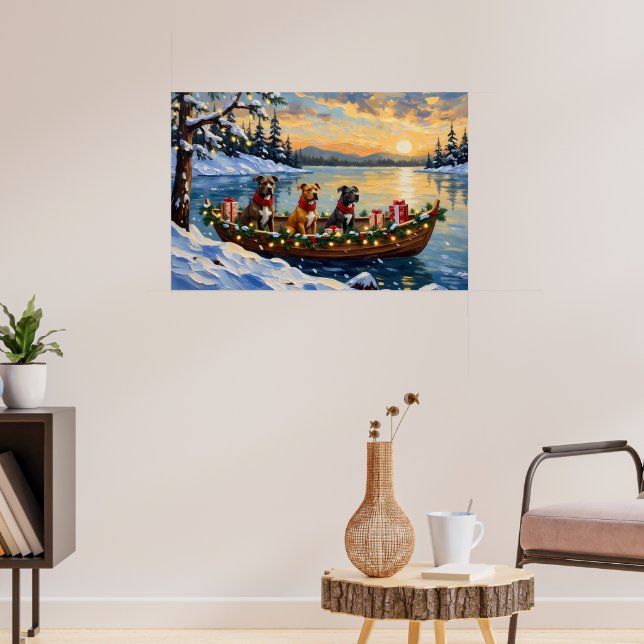 Póster Navidad de barco de Pitbull (Salón 3)