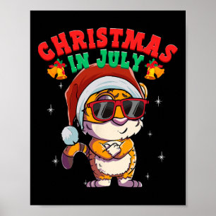 Póster Navidad de verano en julio