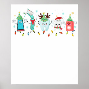 Póster navidad dental