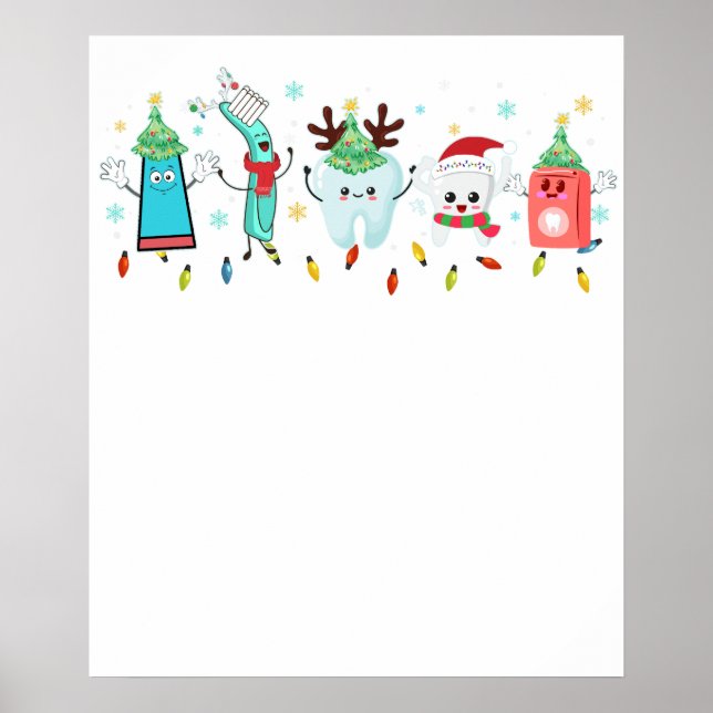 Póster navidad dental (Frente)