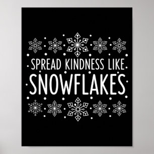 Póster Navidad Difunde Amabilidad Como Copos de Nieve - C