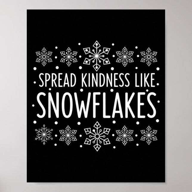 Póster Navidad Difunde Amabilidad Como Copos de Nieve - C (Frente)
